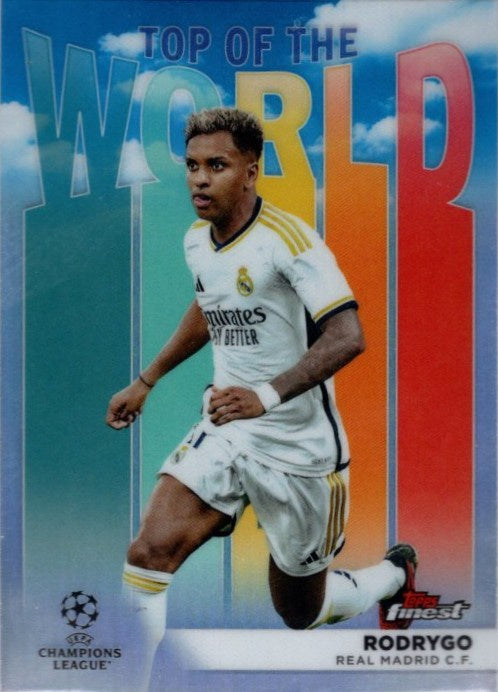 Rodrygo, Top of the World, 2023-24 Topps Finest UEFA Champions League Soccer