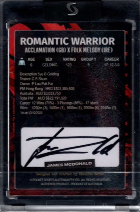 Romantic Warrior X James McDonald, Signature Black Edition, Sideline Series