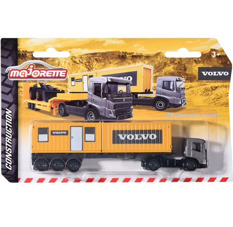 FMX Construction Container - Majorette: Volvo Transporters, 1:64 Scale Diecast Truck