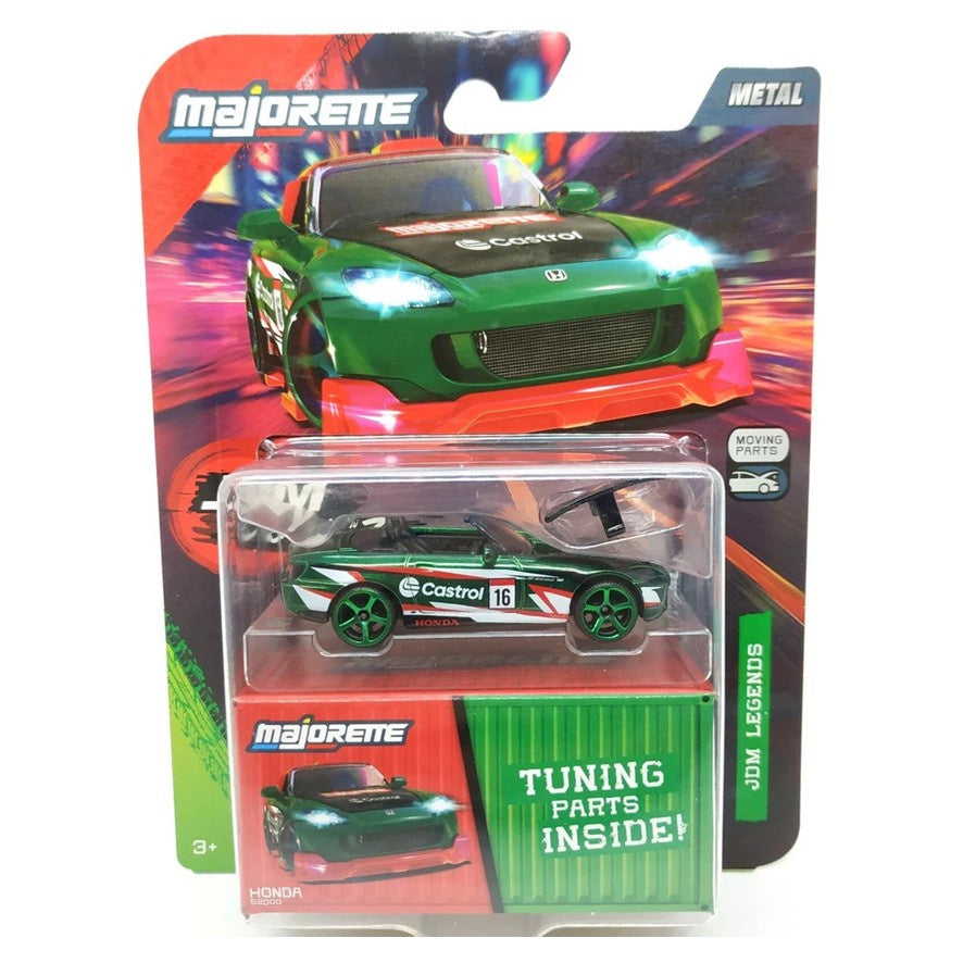 Honda S2000 - Castrol Dark Green - Majorette: JDM Legends Tune Ups, 1:64 Scale Diecast Car