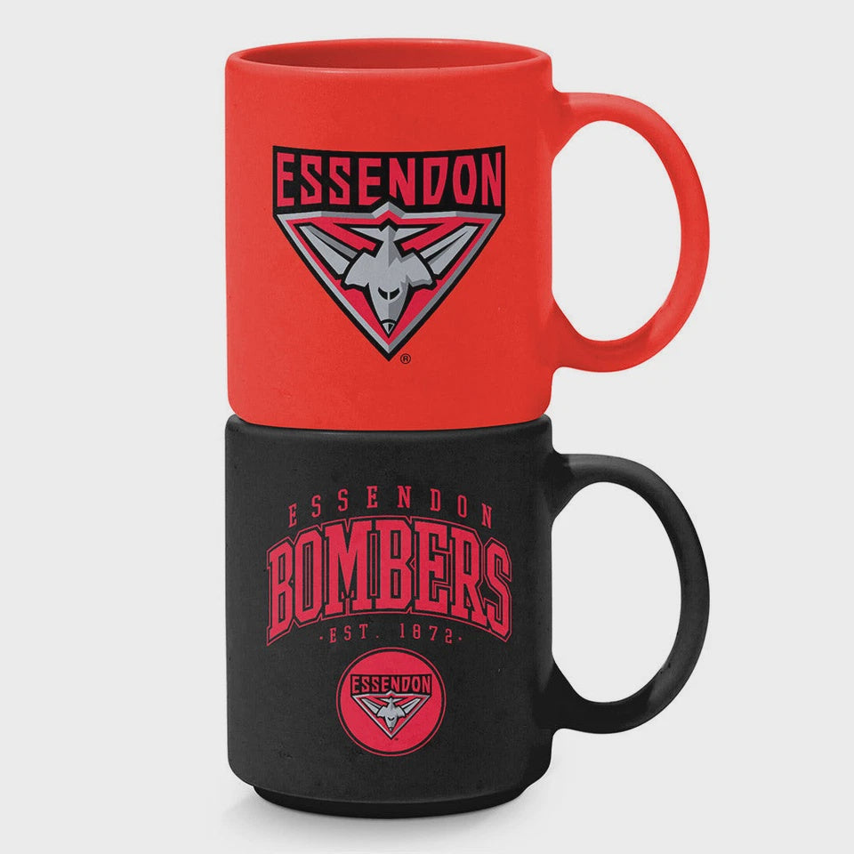 Essendon Bombers Stackable Ceramic Mugs
