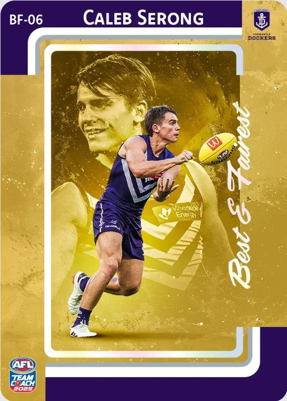 Caleb Serong, BF-06, GOLD Best & Fairest, 2025 Teamcoach AFL