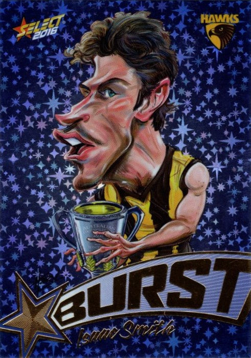 Isaac Smith, Blue Starburst, 2016 Select AFL Footy Stars