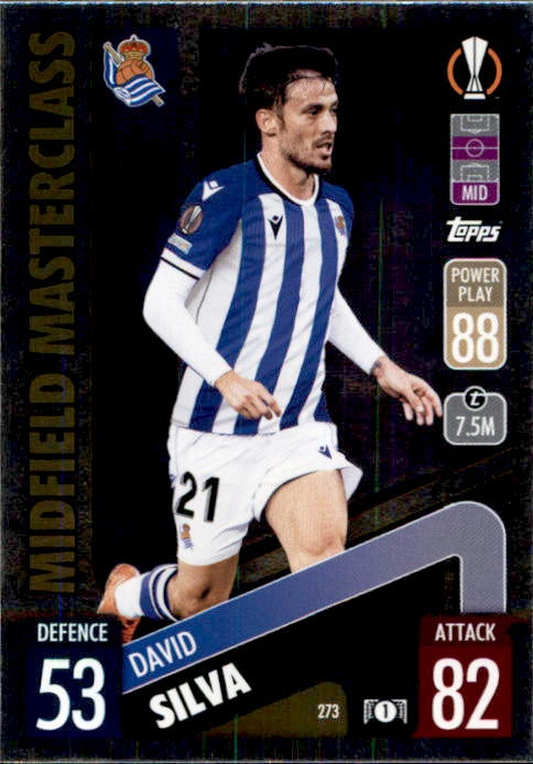 David Silva, Midfield Masterclass, 2021-22 Topps Match Attax UEFA Champions & Europa League