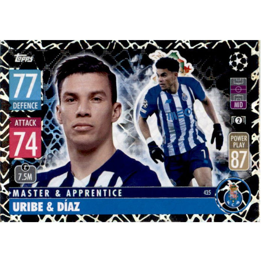 Uribe & Diaz, Master & Apprentice, 2021-22 Topps Match Attax UEFA Champions & Europa League