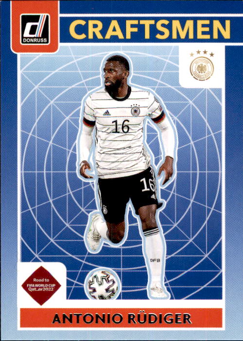 Antonio Rudiger, Craftsmen, 2021-22 Panini Donruss Soccer Road To FIFA World Cup Qatar
