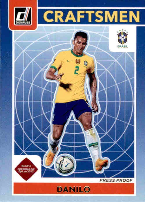 Danilo, GOLD Craftsmen, 2021-22 Panini Donruss Soccer Road To FIFA World Cup Qatar