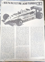 Tamiya Renault RE 30B Turbo, Grand Prix Collection, 1:20 Scale Model Kit