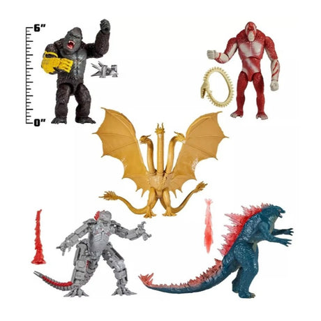 MonsterVerse Godzilla x Kong The New Empire Titans vs Titans Battle Pack Action Figure 5 Pack