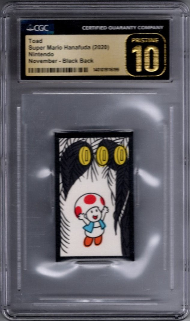 Toad, November Black Back, 2020 Super Mario Hanafuda, CGC 10 Pristine