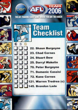 Port Adelaide Power Team Checklist, 2006 Teamcoach AFL