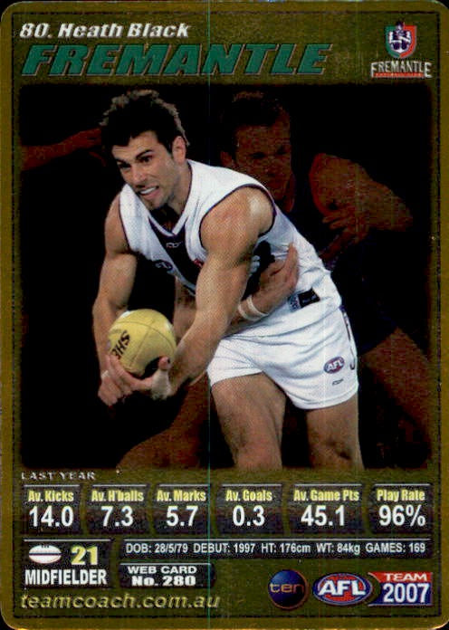 Heath Black, Gold, 2007 Teamcoach AFL