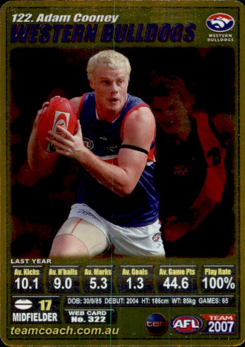 Adam Cooney, Gold, 2007 Teamcoach AFL
