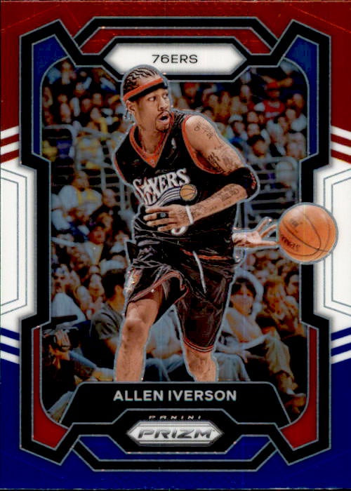 Allen Iverson, Red White Blue Prizm, 2023-24 Panini Prizm 