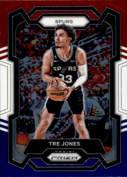 Tre Jones, Red White Blue Prizm, 2023-24 Panini Prizm Basketball NBA