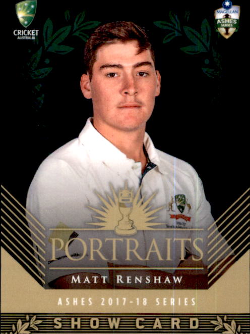 Portraits Show Card Set of 6, 2017-18 Tap'n'play CA Ashes Cricket