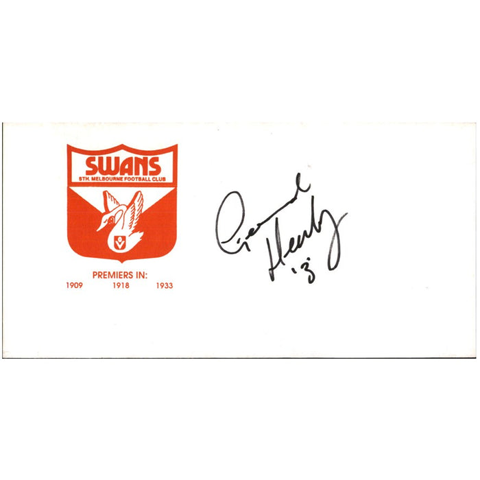 Gerard Healy Signed South Melbourne Swans Envelope