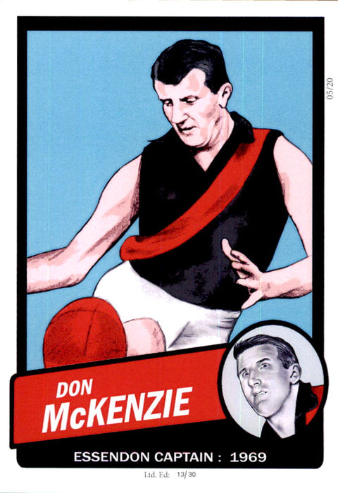 Essendon Bombers Captains Card Set by Noel