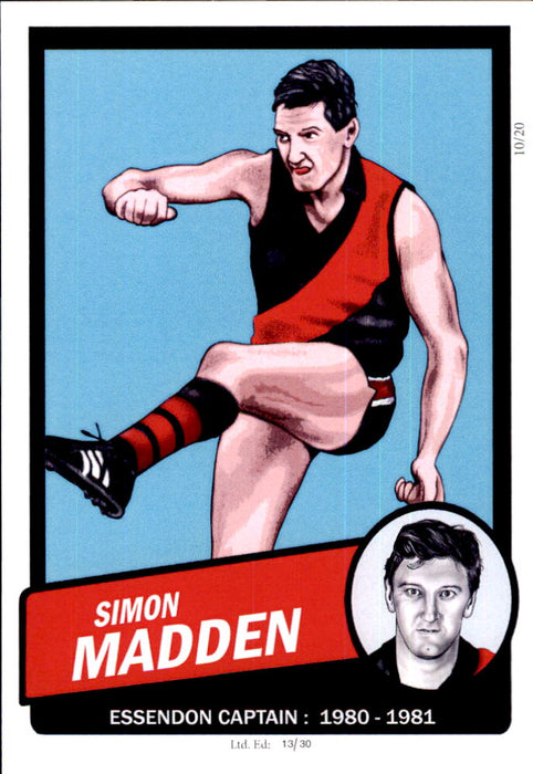 Essendon Bombers Captains Card Set by Noel