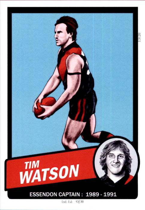 Essendon Bombers Captains Card Set by Noel