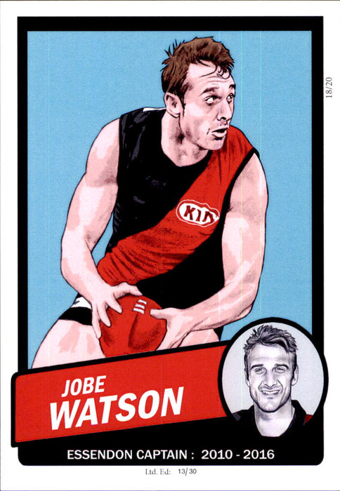 Essendon Bombers Captains Card Set by Noel