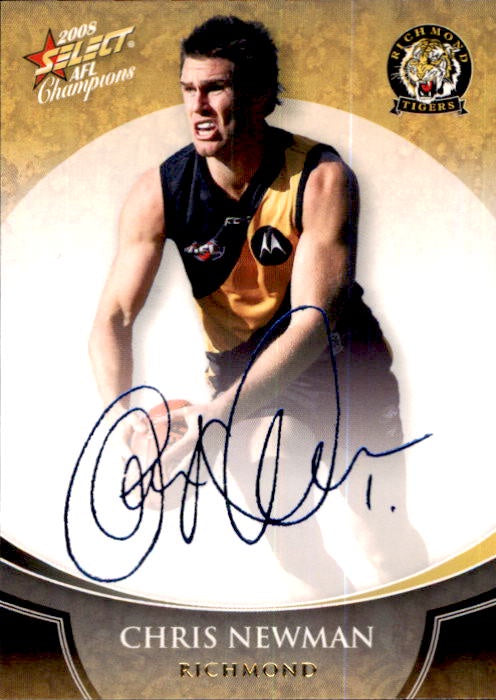 Chris Newman, Blue Foil Signature, 2008 Select AFL Champions