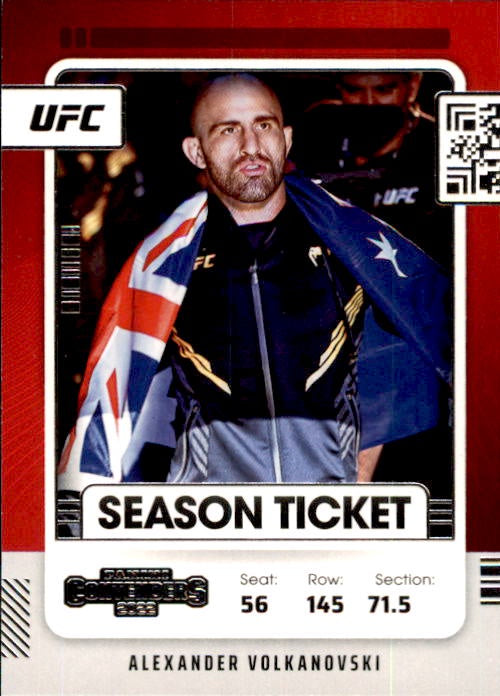 Alexander Volkanovski, Contenders, 2022 Panini Chronicles UFC