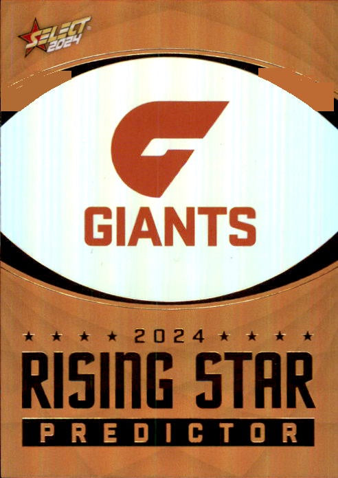 GWS Giants, Gold Rising Star Predictor, 2024 Select AFL Footy Stars
