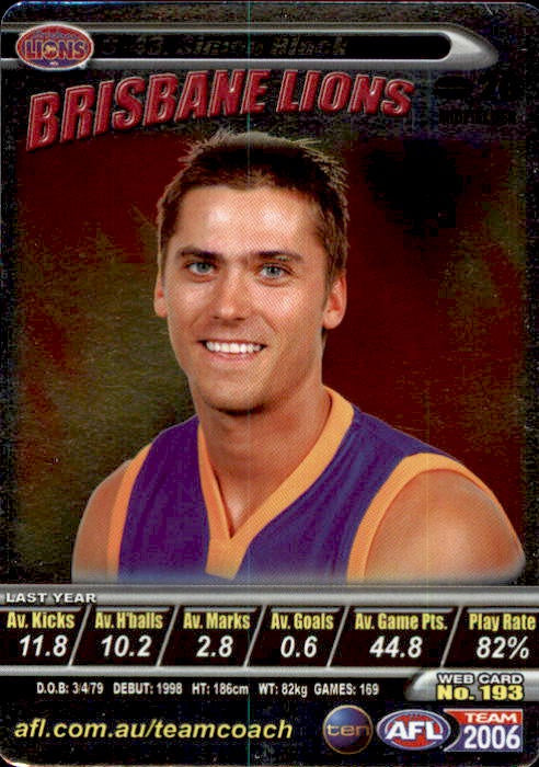 Simon Black, Silver, 2006 Teamcoach AFL