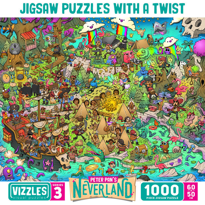 Vizzles Peter Pan's Neverland 1000pc Jigsaw Puzzle