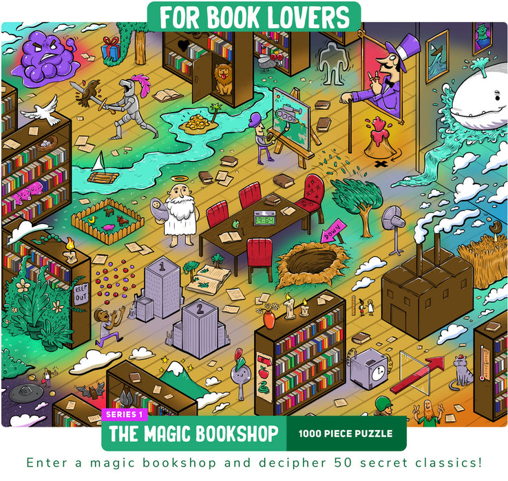 Vizzles The Magic Bookshop Puzzle 1000pc Jigsaw Puzzle