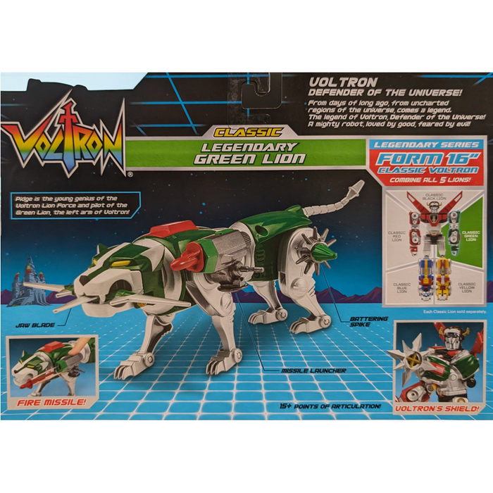 VOLTRON Classic Legendary Green Lion Action Figure