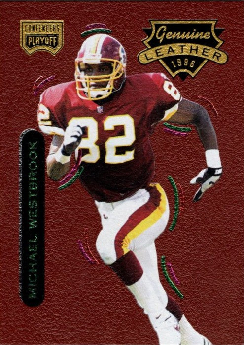 Michael Westbrook, #58, Genuine Leather, 1996 Playoff Contenders Football NFL