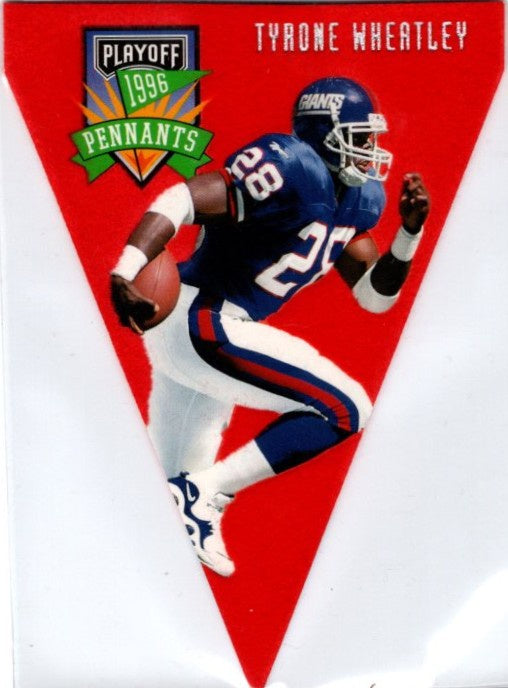 Tyrone Wheatley, #77, Pennants, 1996 Playoff Contenders Football NFL