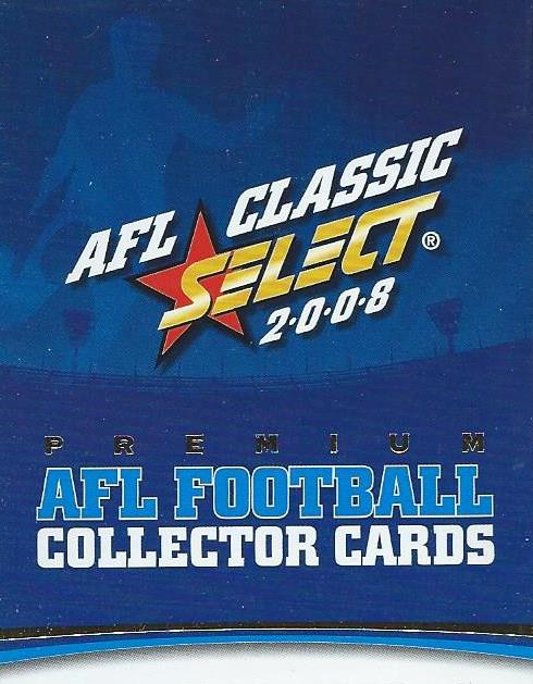 2008 Select AFL Classic Set of 185 Football cards