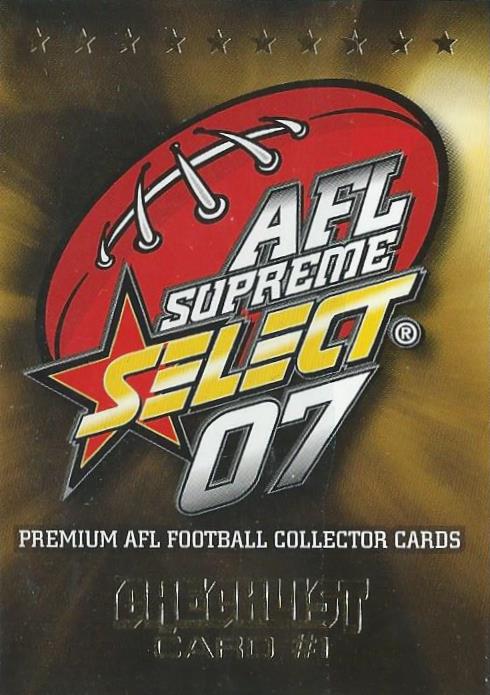2007 Select AFL Supreme Set of 195 Football cards