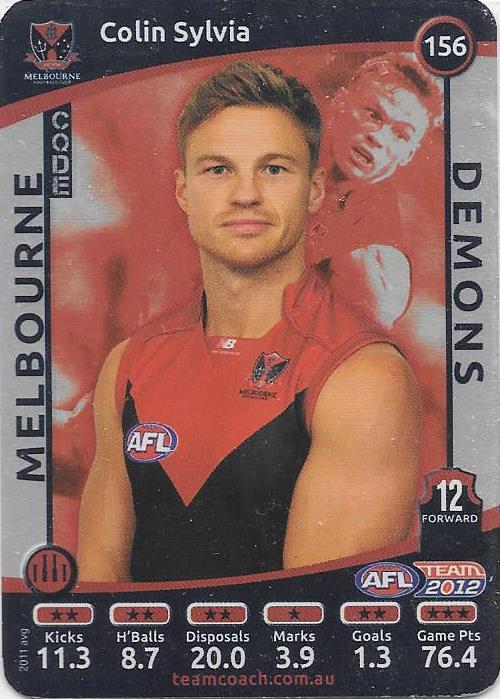 2012 Teamcoach AFL Silver Parallel card - 1 to 200 - Pick Your Card