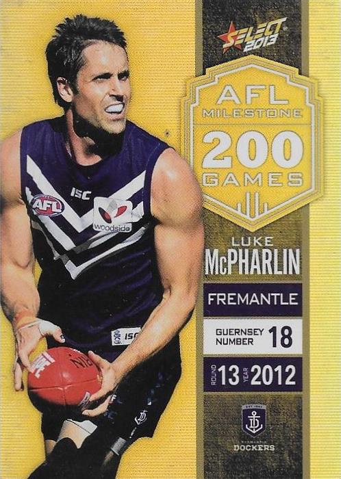 Luke McPharlin, 200 Game Milestone, 2013 Select AFL Champions
