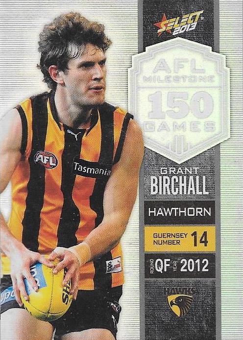 Grant Birchall, 150 Game Milestone, 2013 Select AFL Champions