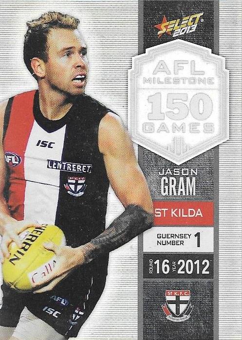 Jason Gram, 150 Game Milestone, 2013 Select AFL Champions