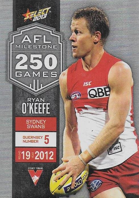 Ryan O'Keefe, 250 Game Milestone, 2013 Select AFL Champions