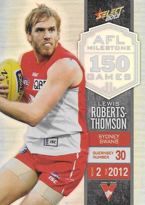 Lewis Roberts-Thomson, 150 Game Milestone, 2013 Select AFL Champions