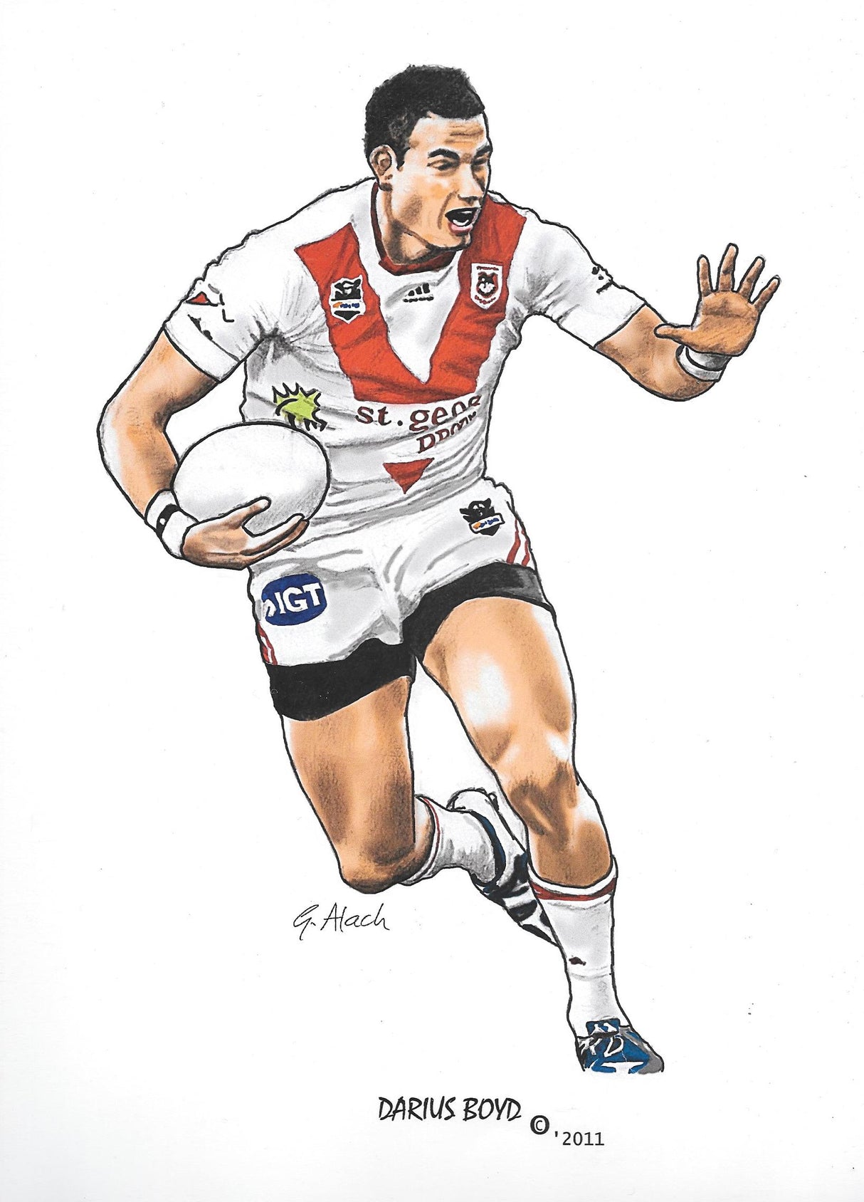 Darius Boyd, GregsArt A4 Print