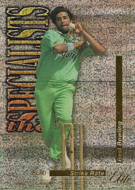 Wasim Akram, The Specialists, 1996 Futera Elite Cricket
