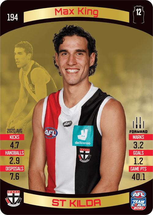 Max King, Gold, 2021 Teamcoach AFL