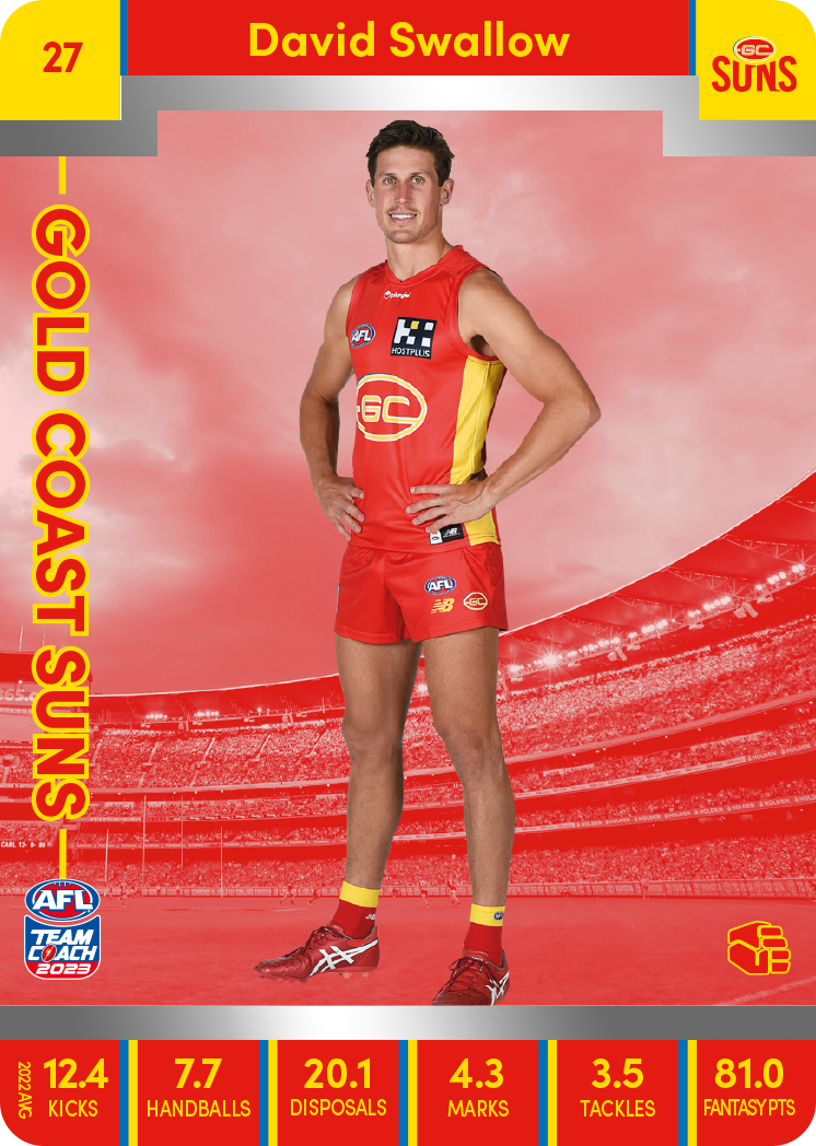 David Swallow, 27, Silver Parallel, 2023 Teamcoach AFL