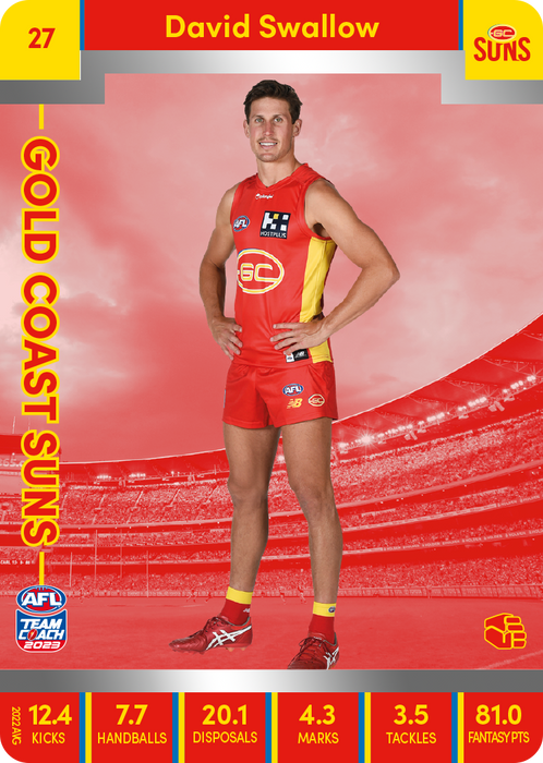 David Swallow, 27, Silver Parallel, 2023 Teamcoach AFL