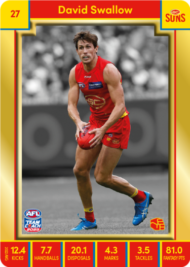 David Swallow, 27, Gold Parallel, 2023 Teamcoach AFL