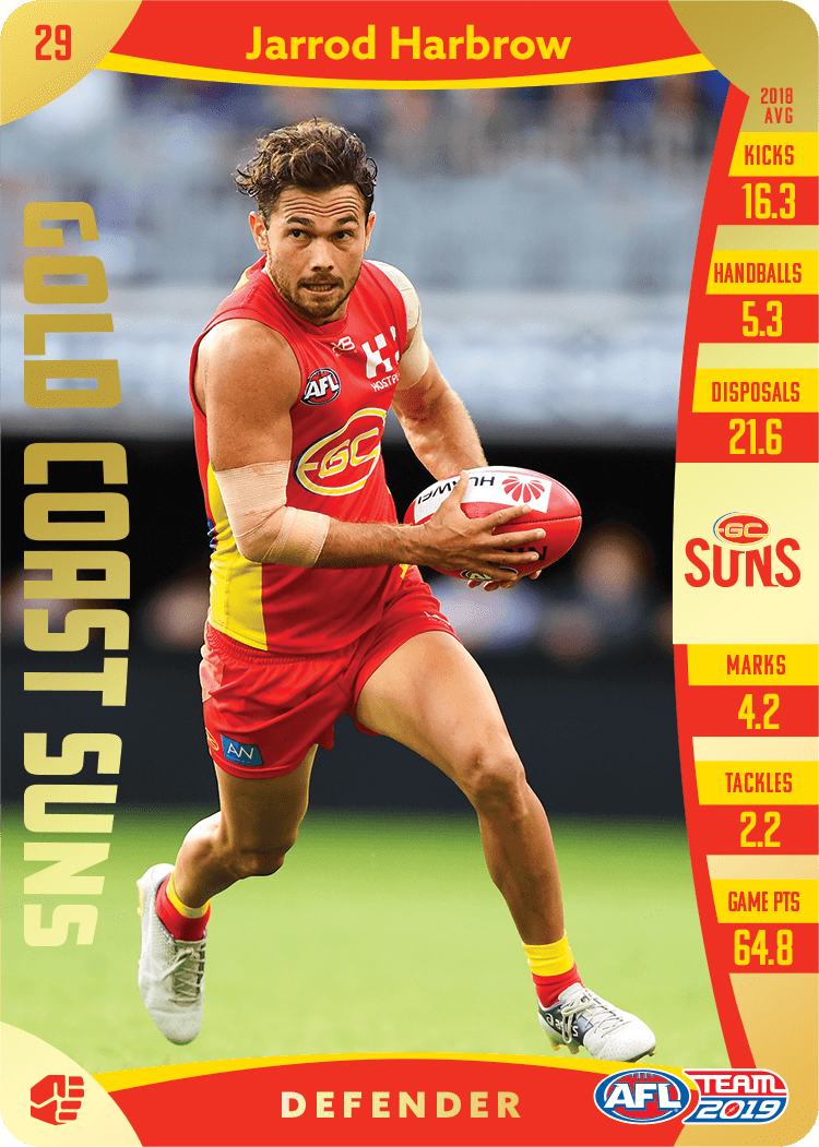 Jarrod Harbrow, Gold, 2019 Teamcoach AFL