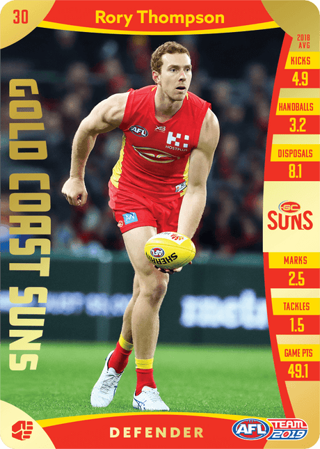 Rory Thompson, Gold, 2019 Teamcoach AFL